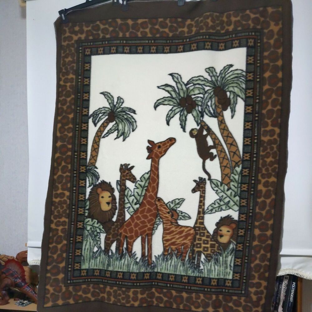 African Animal Throw 58" x 44"